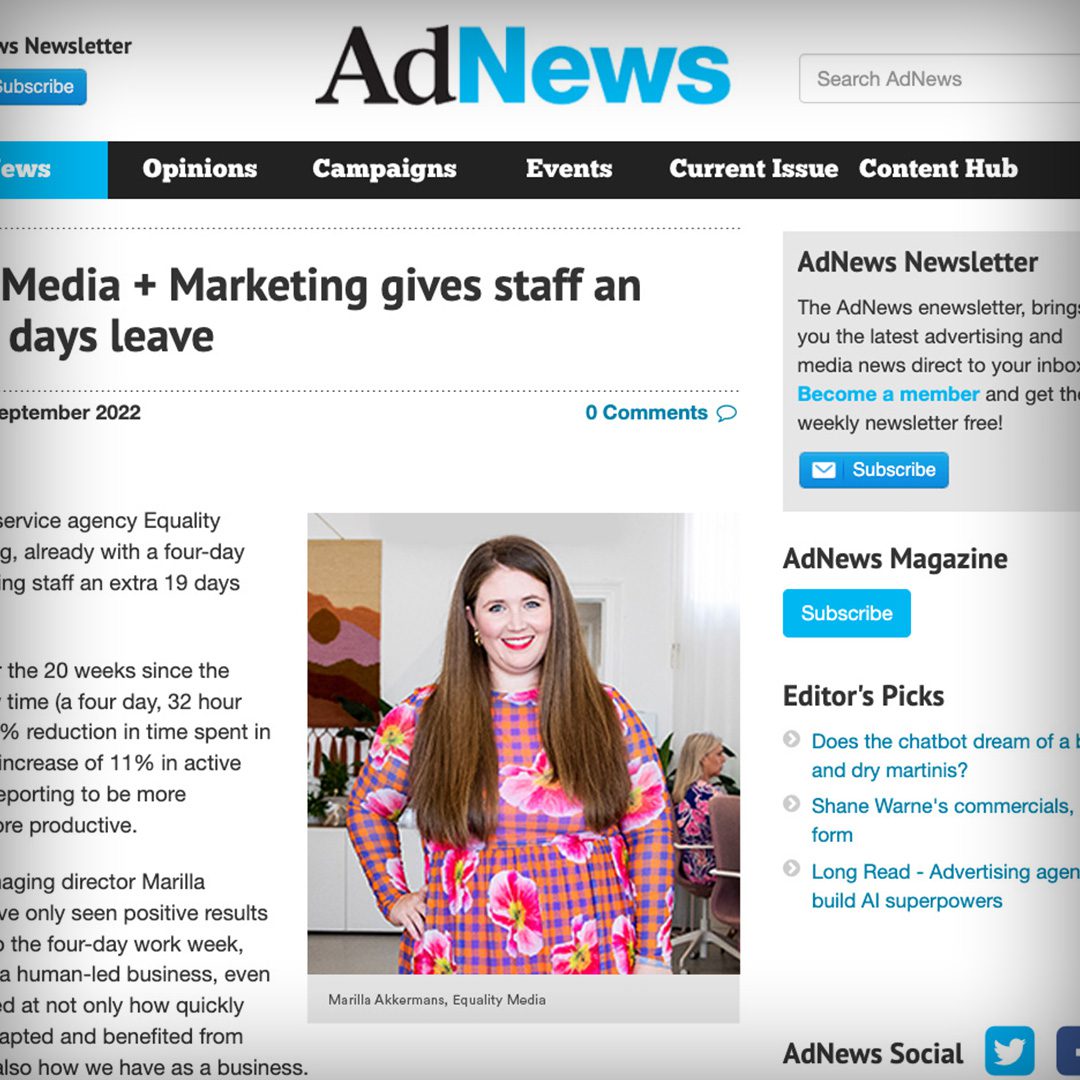 AdNews features Equality Care and highlights our new initiative